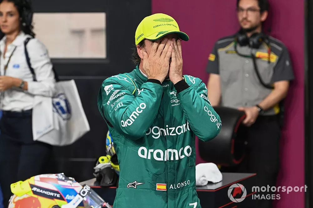 Fernando Alonso, Aston Martin F1 Team, after Qualifying