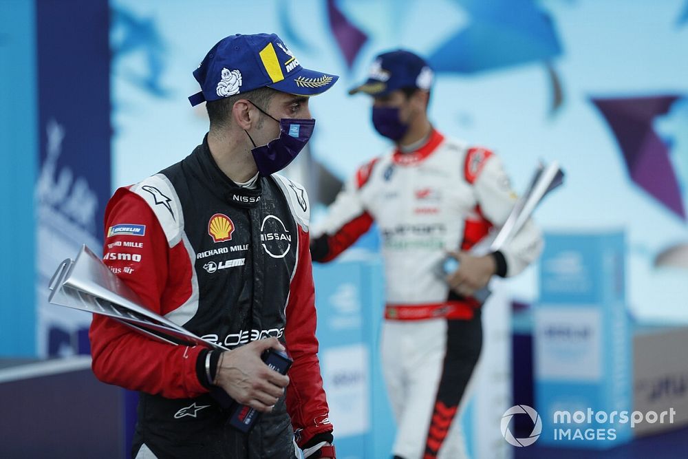 Sébastien Buemi, Nissan e.Dams fête sur le podium