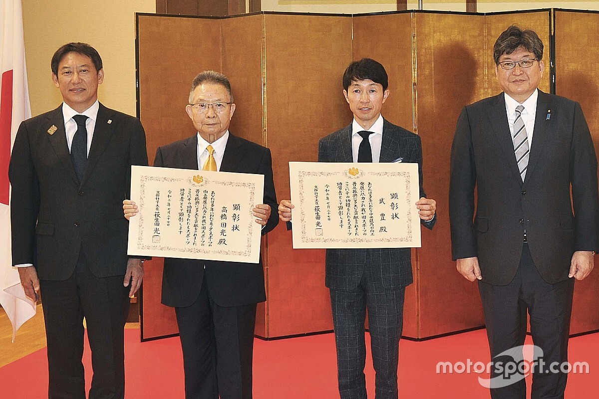 高橋国光が文科省による“スポーツ功労者”として顕彰「皆様方のおかげ。身に余る光栄」