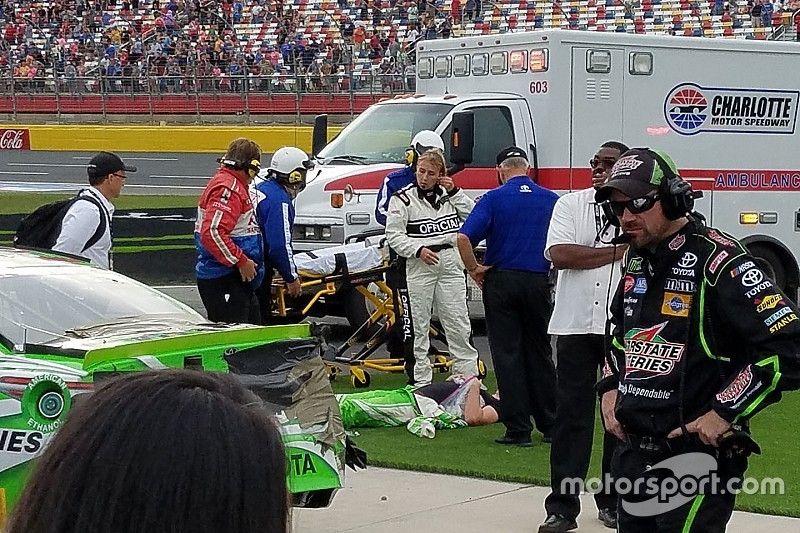 Kyle Busch's winning streak ends at Charlotte infield care center