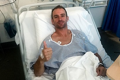 Will Davison back in training after crash injury