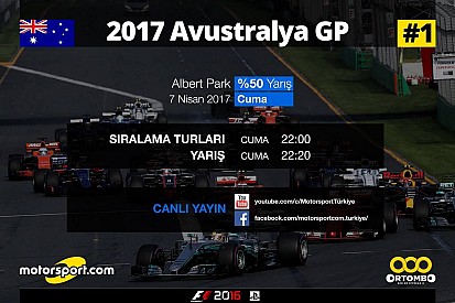 2017 Avustralya GP Sanal Turnuva: Canlı Yayın