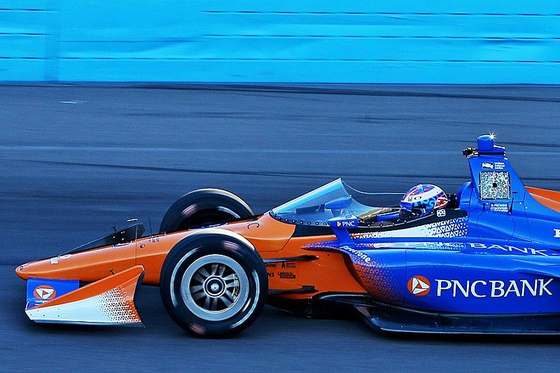 Scott Dixon, Chip Ganassi Racing Honda prueba el aeroscreen