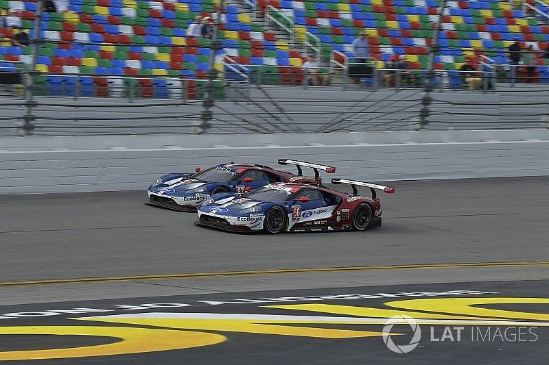 #66 Chip Ganassi Racing Ford GT, GTLM: Dirk Müller, Joey Hand, Sébastien Bourdais, #67 Chip Ganassi Racing Ford GT, GTLM: Ryan Briscoe, Richard Westbrook, Scott Dixon