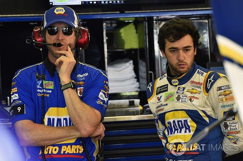 Chase Elliott, Hendrick Motorsports Chevrolet Camaro and Alan Gustafson