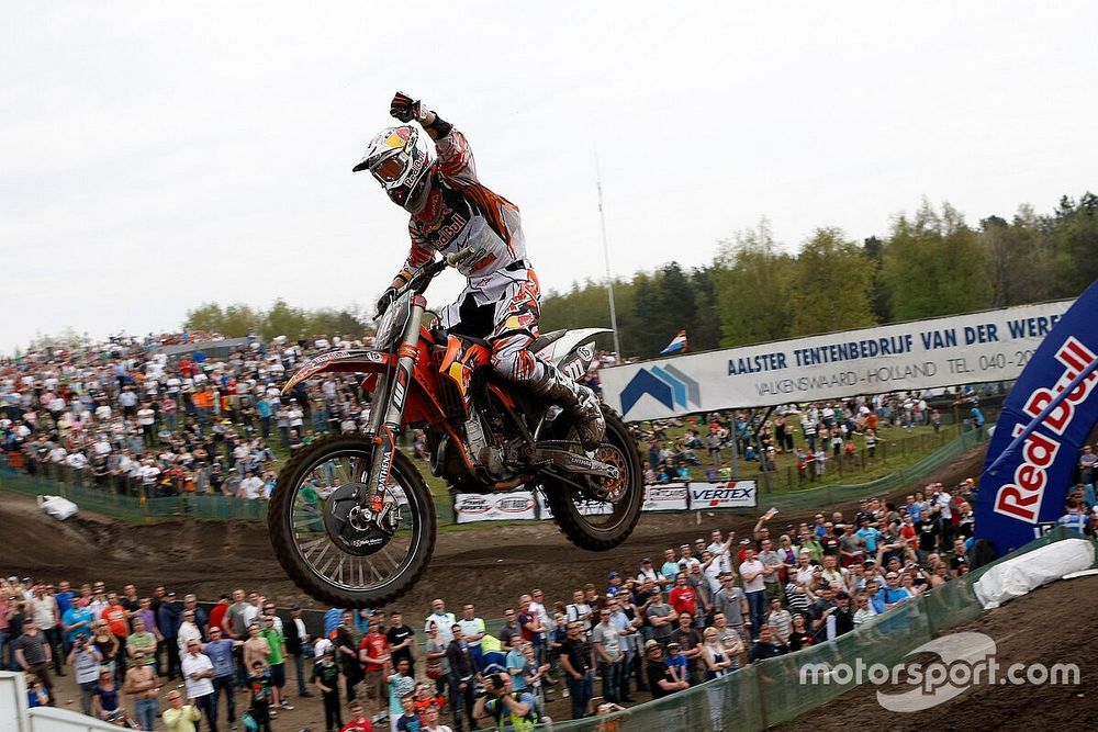 Jeffrey Herlings, Red Bull KTM Factory Racing, wint zijn eerste MX2-wedstrijd in Valkenswaard (2010)