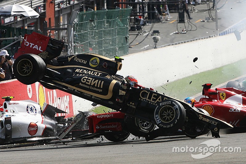 VIDEO: el múltiple choque de Grosjean en Spa en 2012