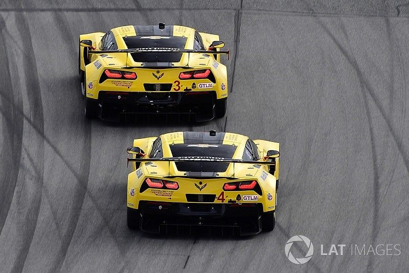 #3 Corvette Racing Chevrolet Corvette C7.R, GTLM: Antonio Garcia, Jan Magnussen, Mike Rockenfeller, #4 Corvette Racing Chevrolet Corvette C7.R, GTLM: Oliver Gavin, Tommy Milner, Marcel Fassler