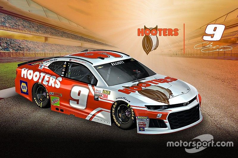 Hooters unveils Chase Elliott's 2018 NASCAR Cup livery