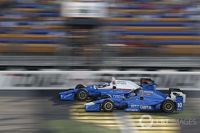 Scott Dixon, Chip Ganassi Racing Honda, Tony Kanaan, Chip Ganassi Racing Honda