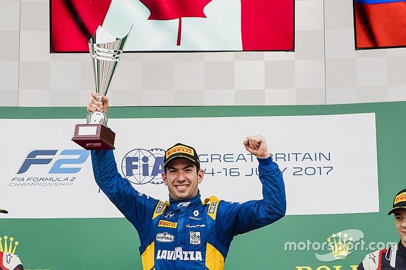  Podium: race winner Nicholas Latifi, DAMS, second place Luca Ghiotto, RUSSIAN TIME, third place Artem Markelov, RUSSIAN TIME