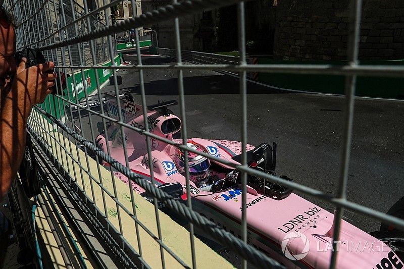 Sergio Perez, Sahara Force India VJM10, crash