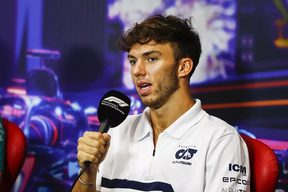 Pierre Gasly, Scuderia AlphaTauri, en conf&eacute;rence de presse
