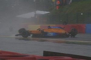 VIDEO: Un fuerte accidente de Norris detiene la clasificación en Spa