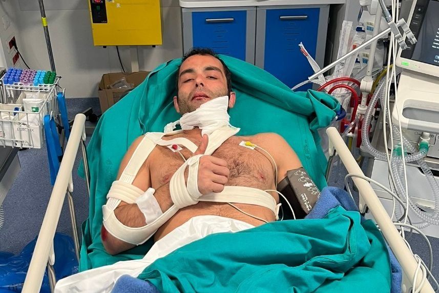 Petrucci accidente motocross