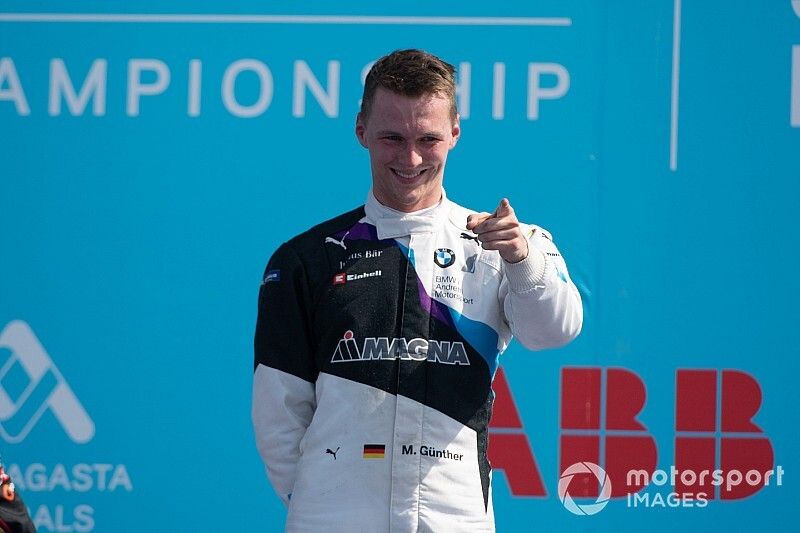 Race winner Maximilian Günther, BMW I Andretti Motorsports celebrates on the podium