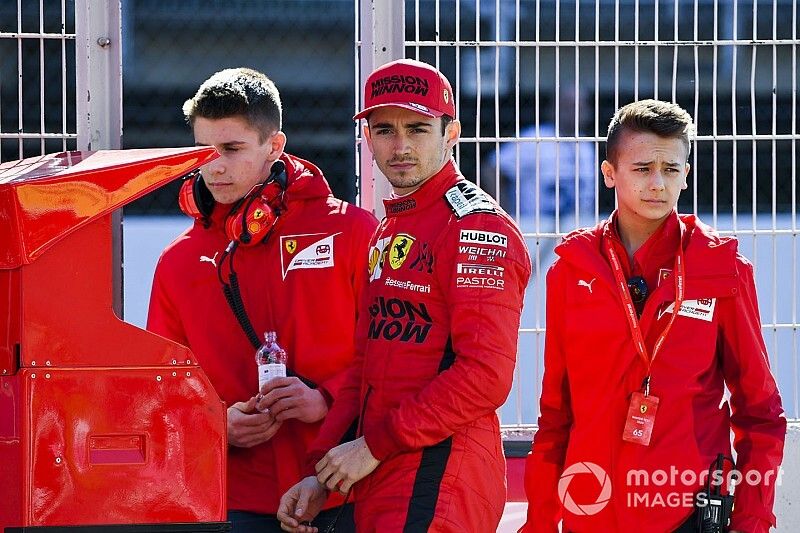 Charles Leclerc, Ferrari on the pit wall