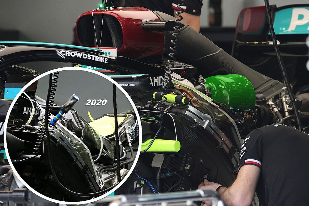 Comparación de la cámara de admisión del Mercedes W12