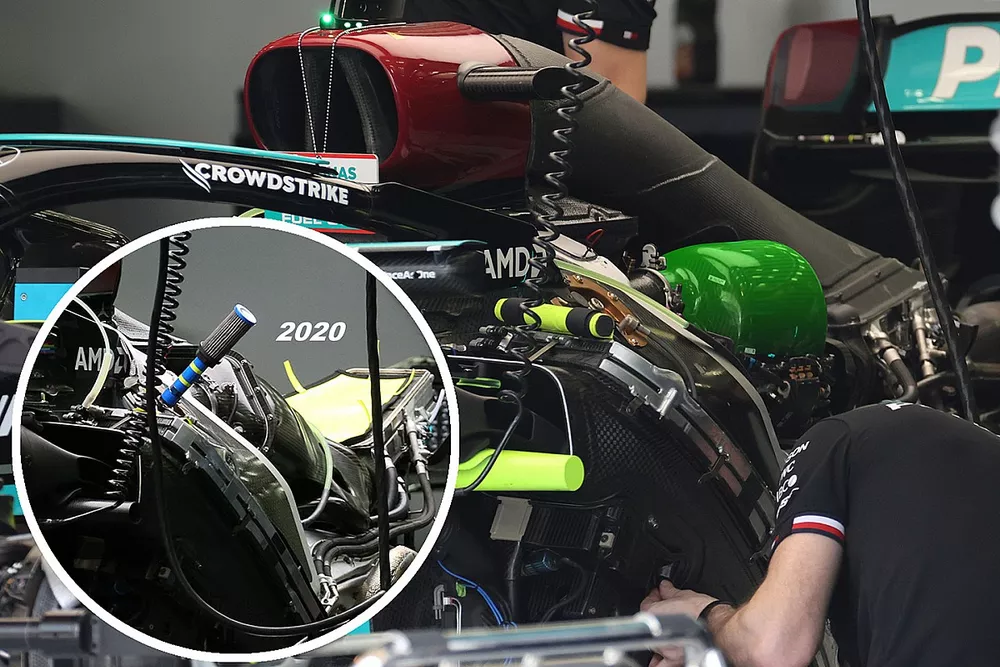 Comparaci&oacute;n de la c&aacute;mara de admisi&oacute;n del Mercedes W12