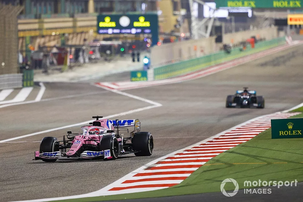 Sergio Pérez, Racing Point RP20, George Russell, Mercedes F1 W11