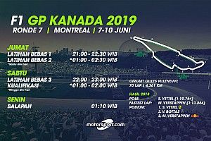 Jadwal lengkap F1 GP Kanada 2019