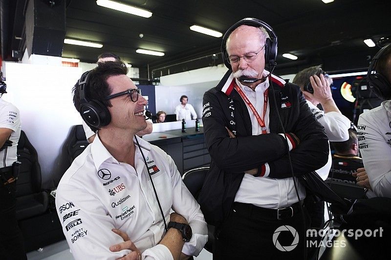 Toto Wolff, Executive Director (Business), Mercedes AMG, and Dr Dieter Zetsche, CEO, Mercedes Benz