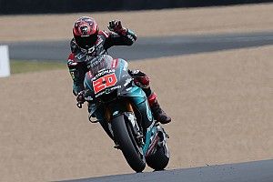 MotoGP Prancis: Quartararo kuasai warm-up, Vinales terjatuh