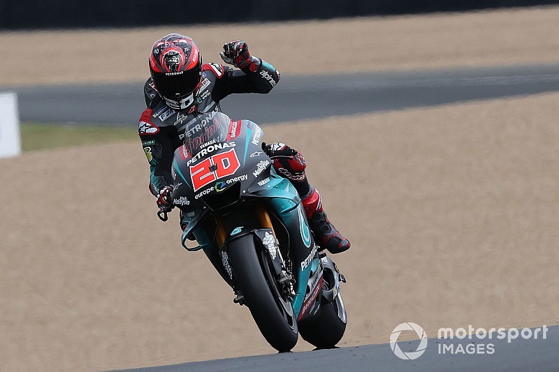 MotoGP Prancis: Quartararo kuasai warm-up, Vinales terjatuh