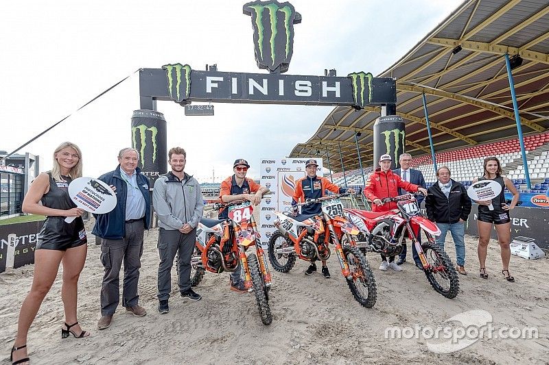 Presentatie van Motocross of Nations 2019 met onder meer Jeffrey Herlings, Glenn Coldenhoff, Calvin Vlaanderen en Lee van Dam.