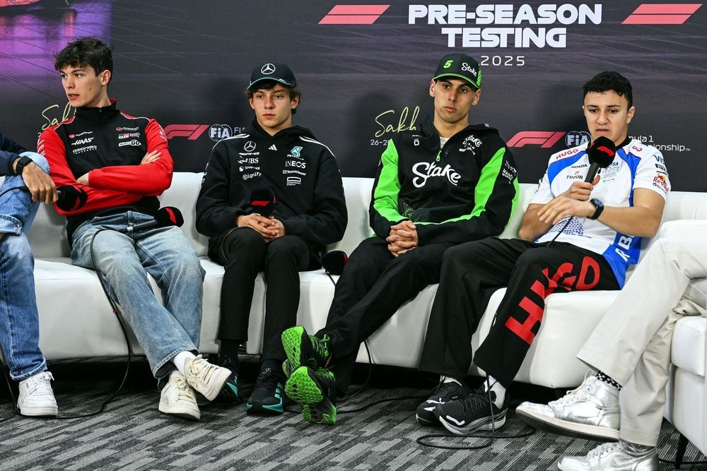 Andrea Kimi Antonelli, Mercedes, Oliver Bearman, Haas F1 Team, Isack Hadjar, RB F1 Team, Carlos Sainz, Williams, Gabriel Bortoleto, Sauber