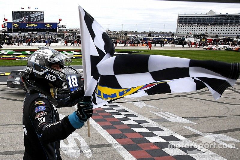 Race Winner Kyle Busch, Joe Gibbs Racing, Toyota Supra iK9