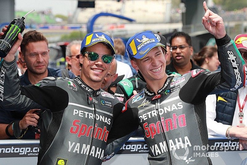 Ganador de la pole Fabio Quartararo, Petronas Yamaha SRT, second place Franco Morbidelli, Petronas Yamaha SRT