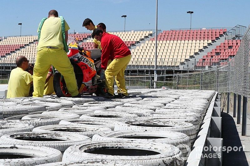 Motor van Jorge Lorenzo, Repsol Honda Team na zijn crash