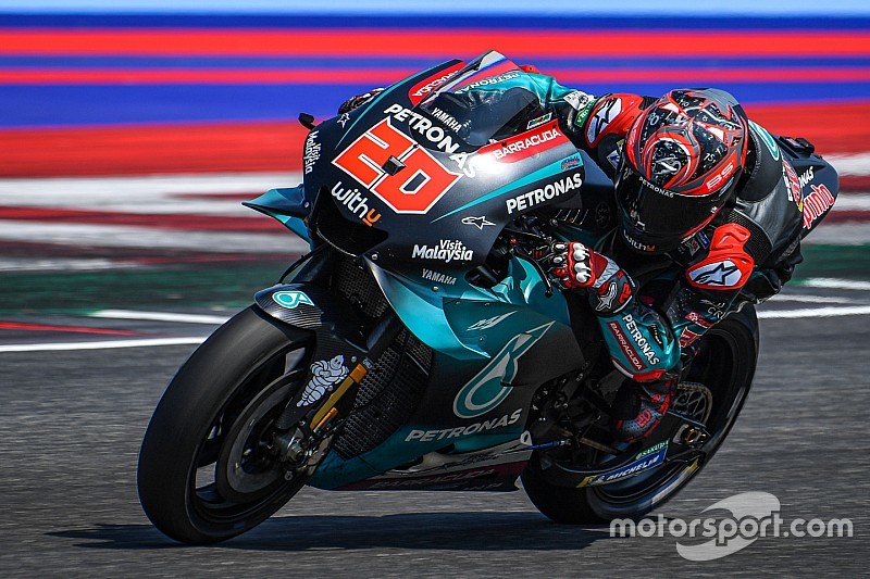 Após acidente e hospital, Quartararo lidera dia de testes marcado por domínio da Yamaha em Misano