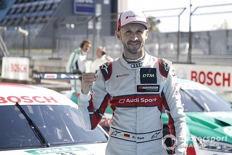 Pole sitter René Rast, Audi Sport Team Rosberg
