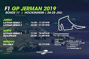 Jadwal lengkap F1 GP Jerman 2019