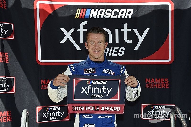 Pole award winner A.J. Allmendinger, Kaulig Racing, Chevrolet Camaro