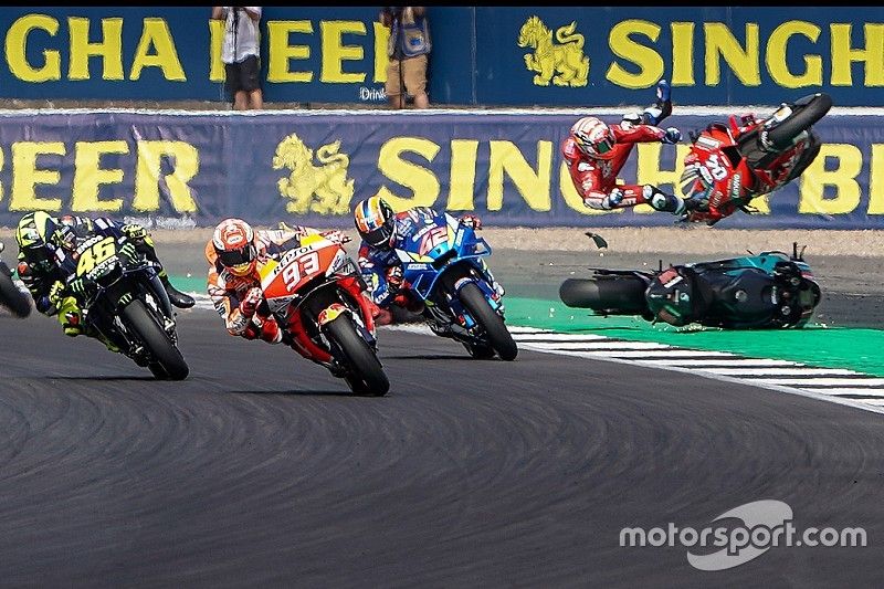 La chute d'Andrea Dovizioso, Ducati Team