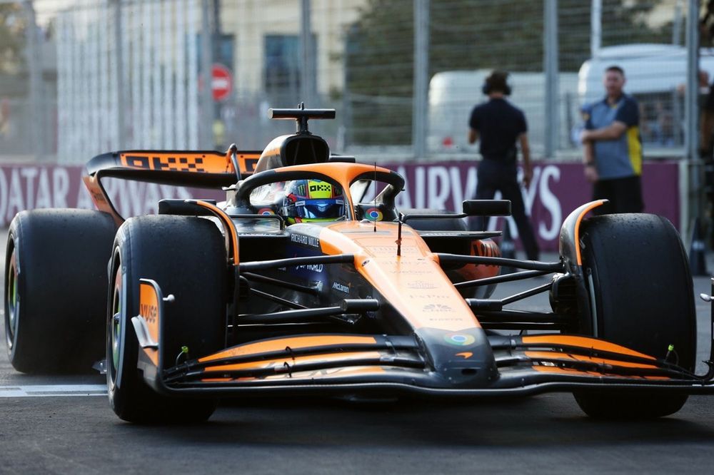 Oscar Piastri, McLaren MCL38, 1st position, arrives in Parc Ferme