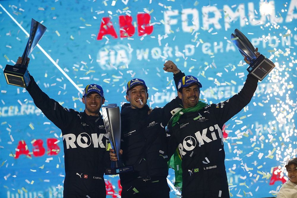 Podio: Edoardo Mortara, Venturi Racing, 1ª posición, Lucas di Grassi, Venturi Racing, 3ª posición