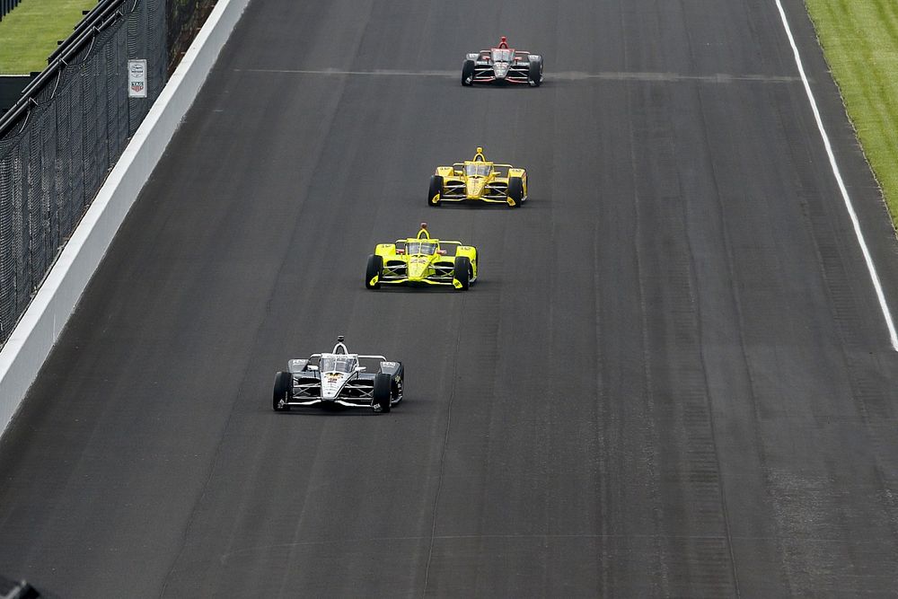 Josef Newgarden Team Penske Chevrolet, Simon Pagenaud, Team Penske Chevrolet, Scott McLaughlin, Team Penske Chevrolet, Will Power, Team Penske Chevrolet