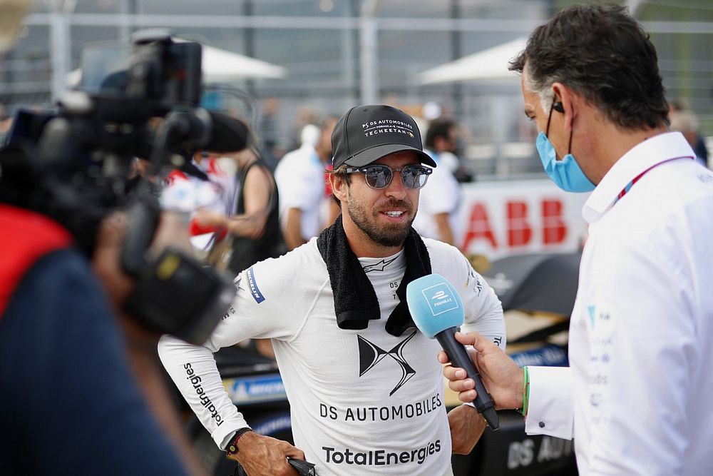 Antonio Felix Da Costa, DS Techeetah, is interviewed on the grid