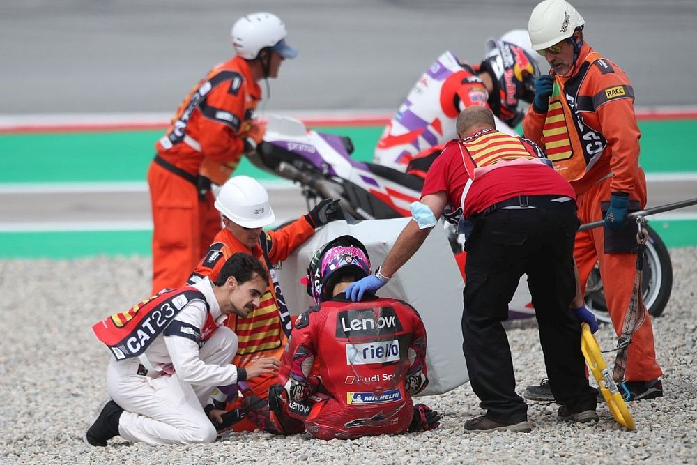 Enea Bastianini, Ducati Team crash