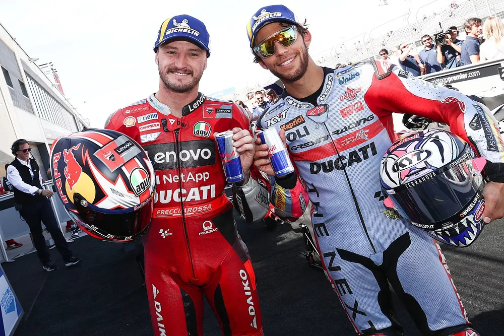 Enea Bastianini, Gresini Racing, et Jack Miller, Ducati Team