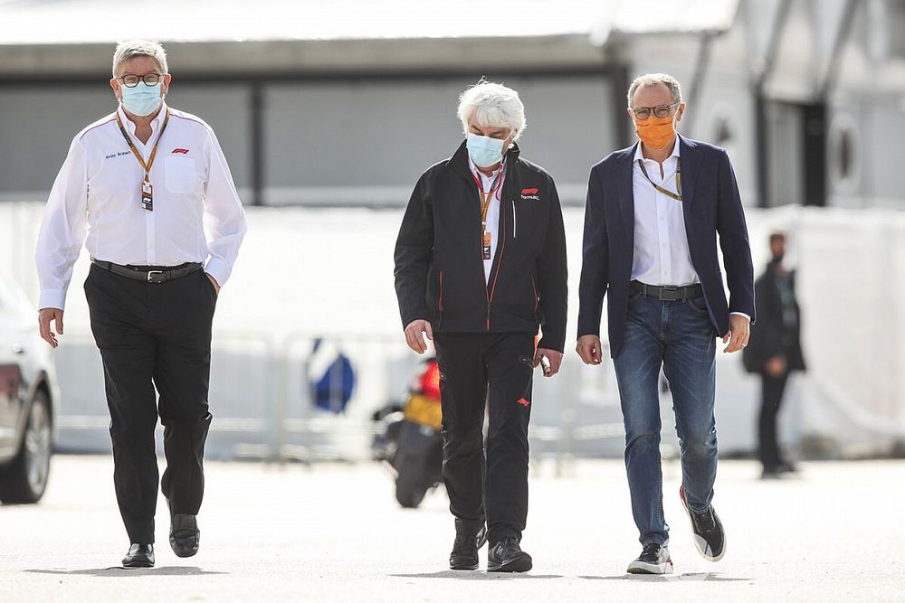 Ross Brawn, Directeur Motorsports, FOM et Stefano Domenicali, Chef Exécutif FOM 