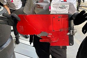 Обломок Ferrari повредил машину Боттаса в самом начале гонки в Имоле