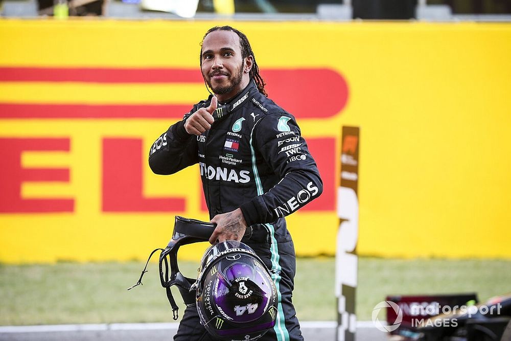 Race winner, Lewis Hamilton, Mercedes