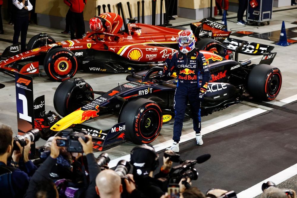 Pole Man Max Verstappen, Red Bull Racing, celebrates in Parc Ferme after Qualifying 