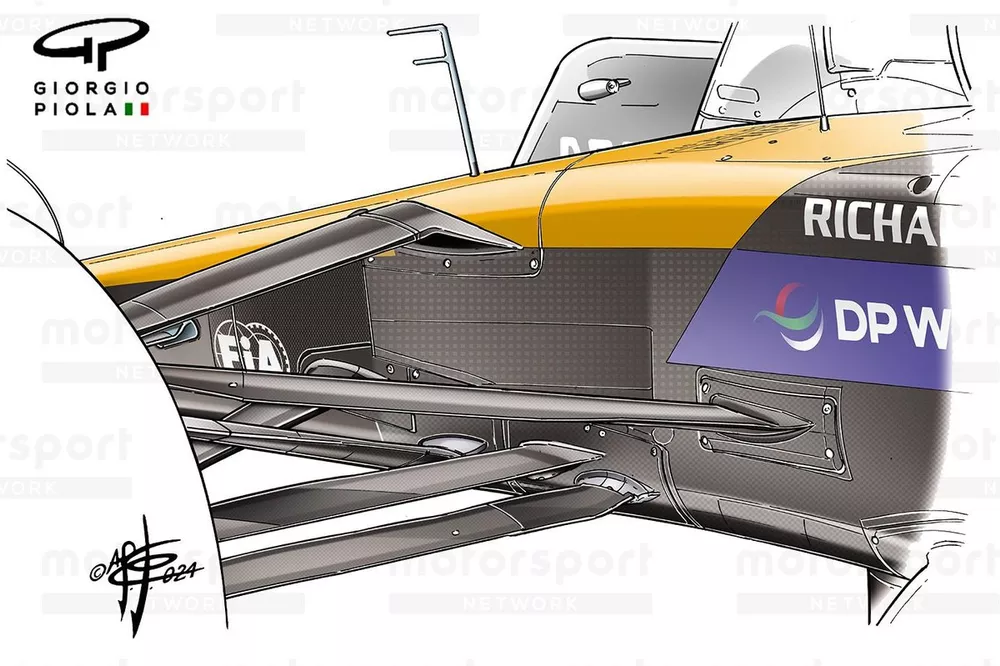Dettaglio braccio dello sterzo McLaren MCL38 
