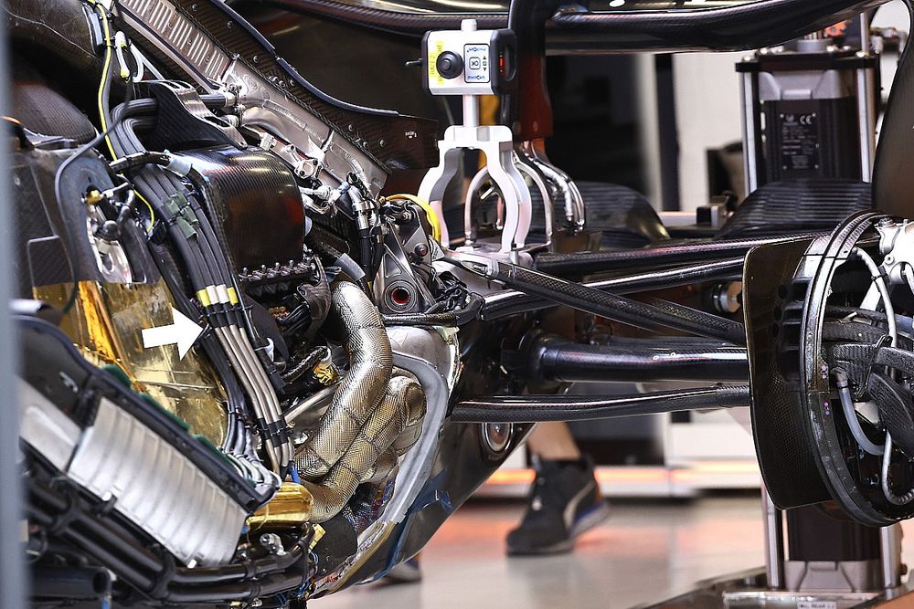 Detalle de la parte trasera del McLaren MCL36